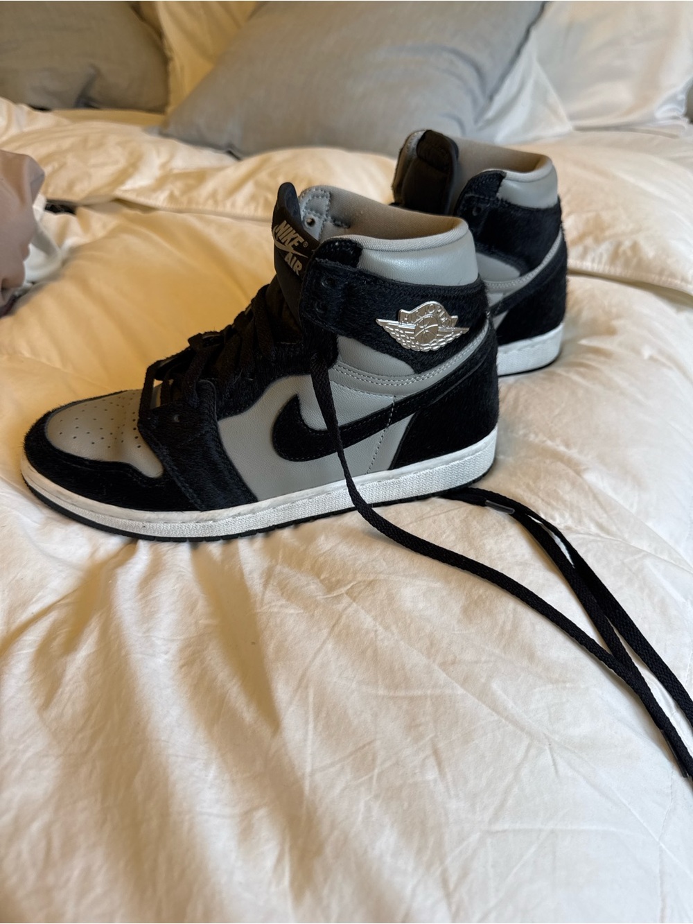 Nike Black and Gray High-Top Sneakers